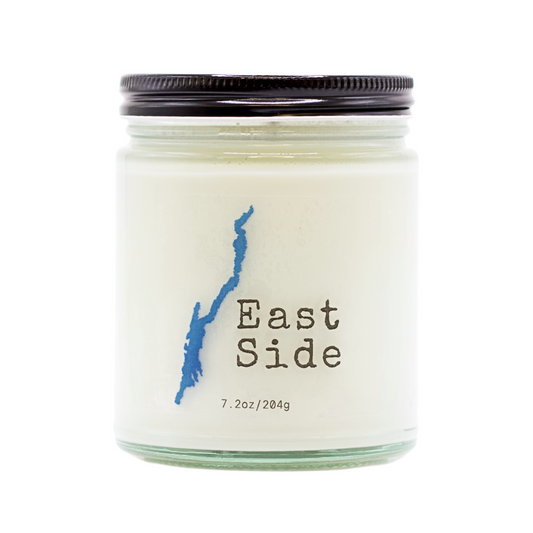 East Side Candle With Lake George Outline