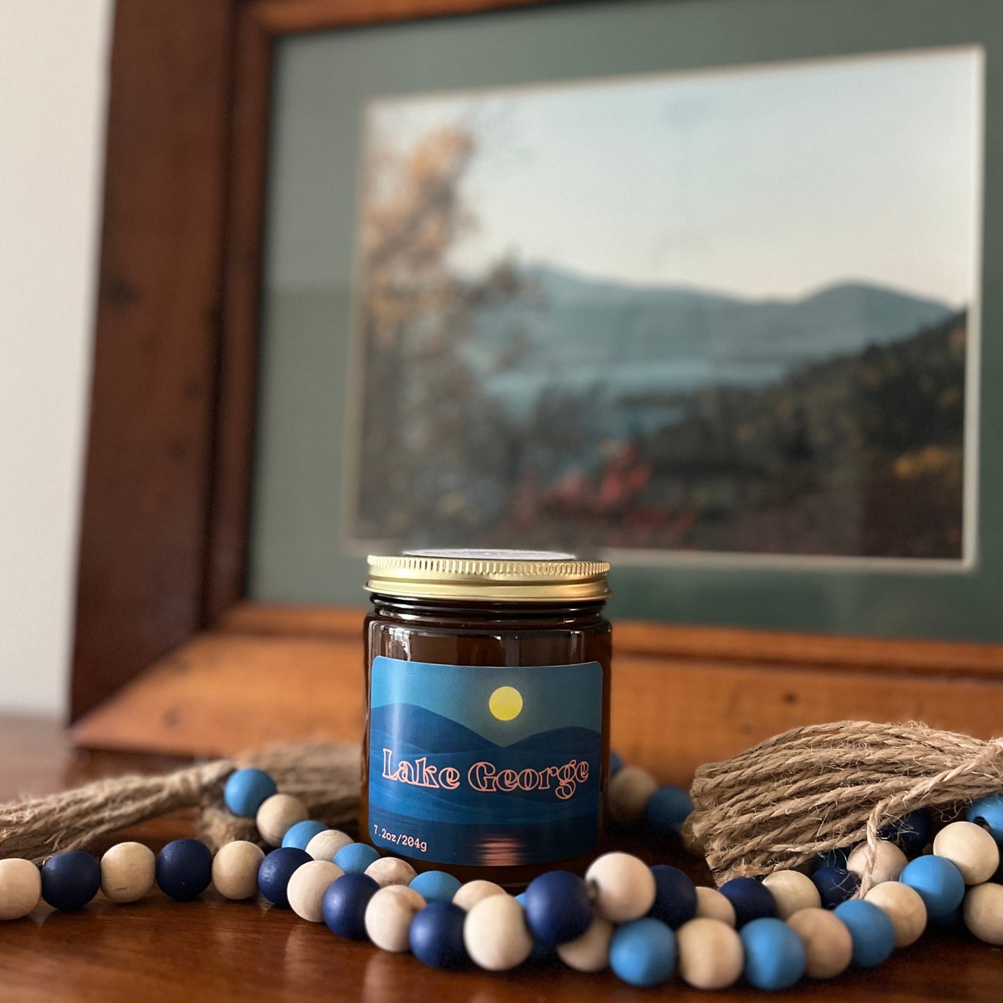 Lake George Moonlight Candle