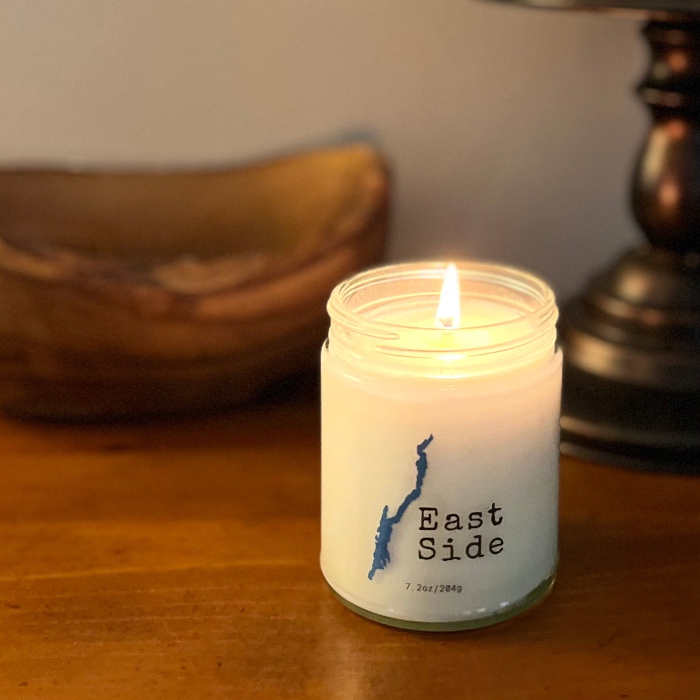 East Side Candle With Lake George Outline