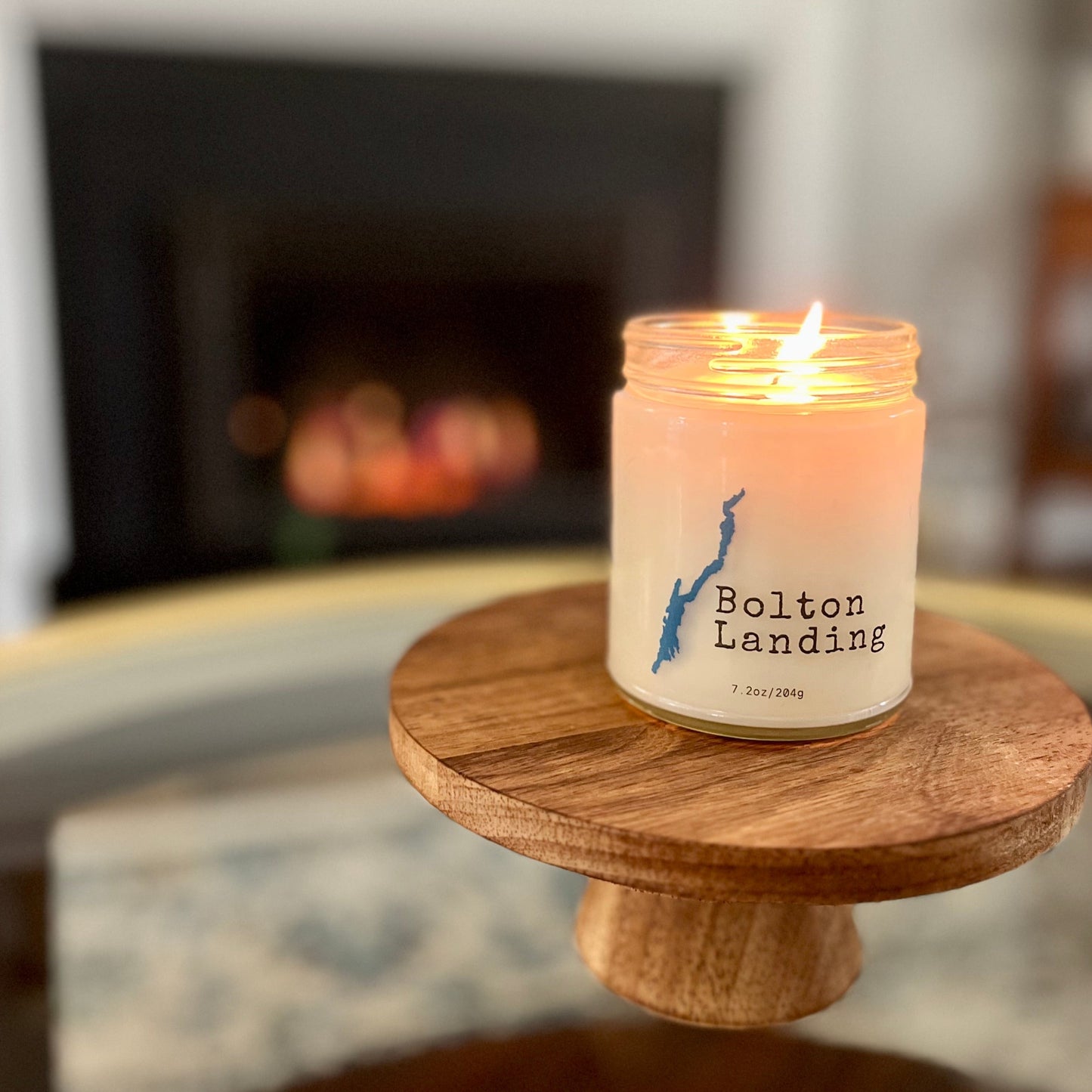 Bolton Landing Candle With Lake George Outline