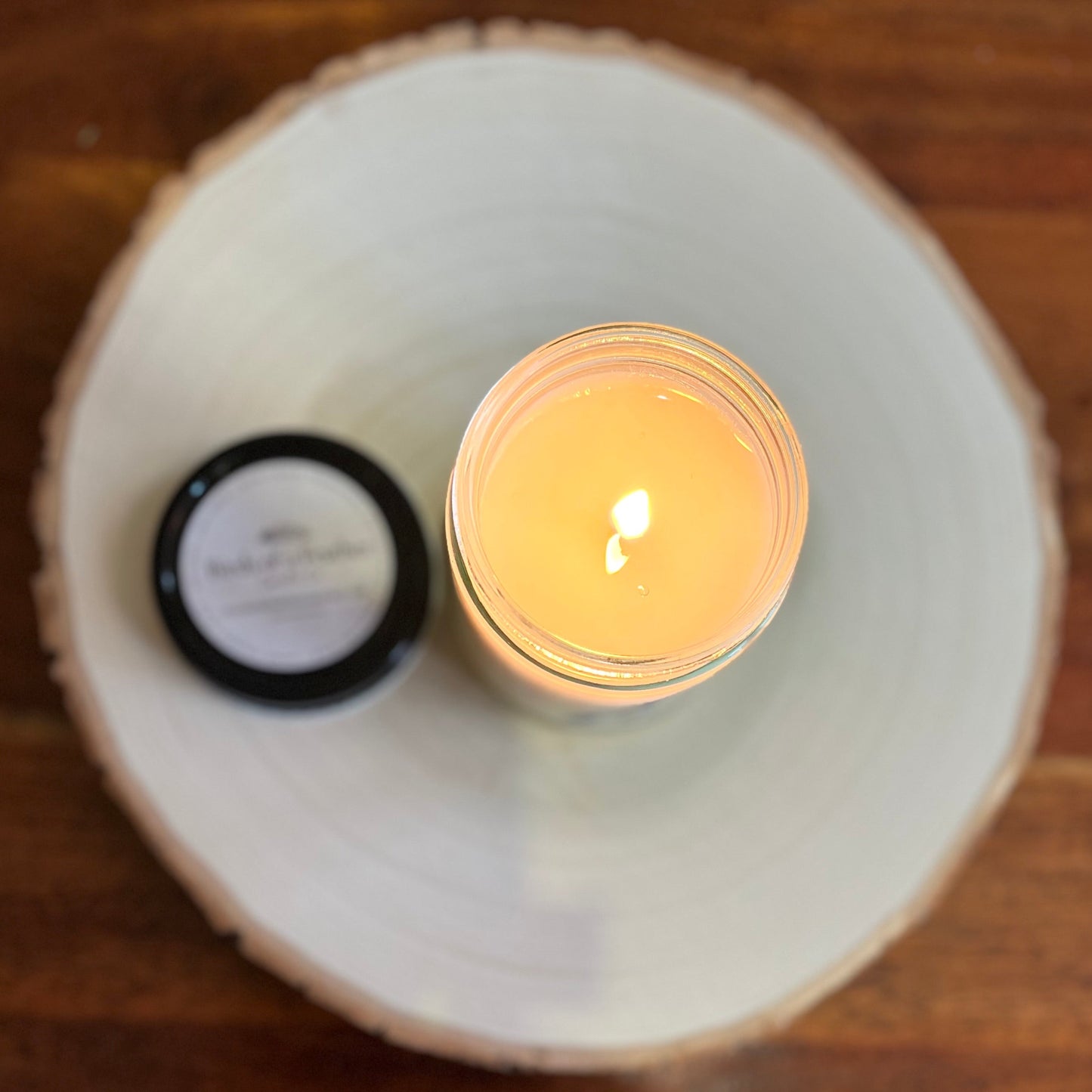 Happy Place Candle With Lake George Outline