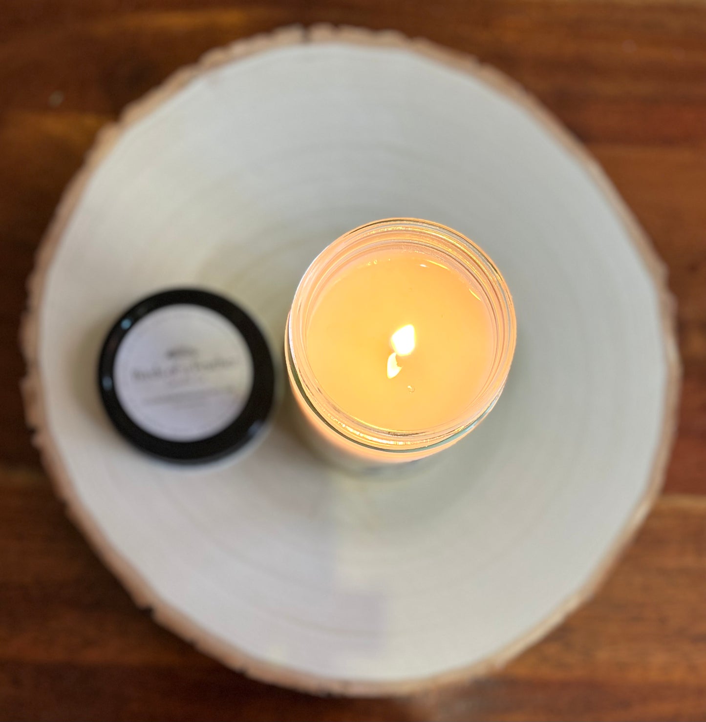 East Side Candle With Lake George Outline