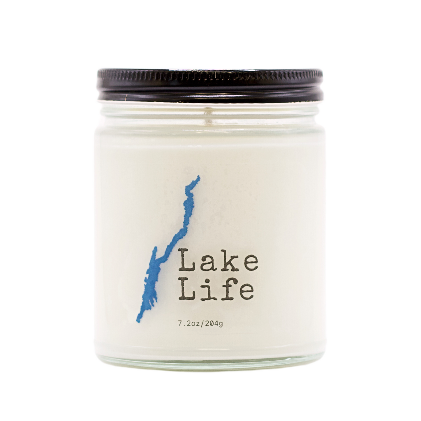 Lake Life Candle With Lake Outline